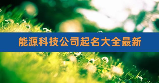 新能源企业起名