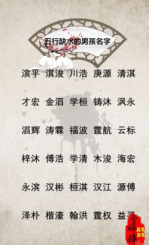 缺土缺水寓意好的男孩名字