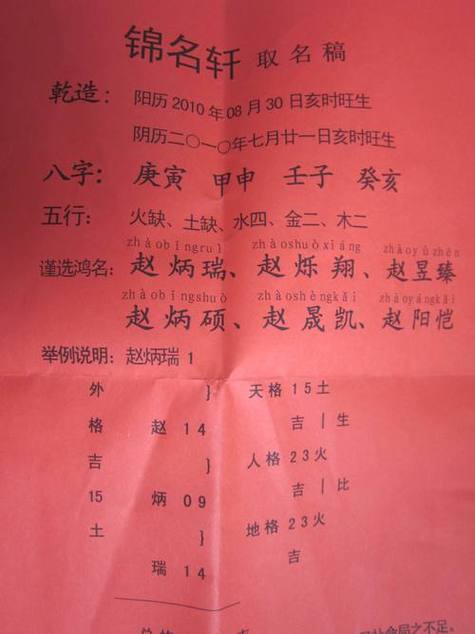 免费算命八字起名大全