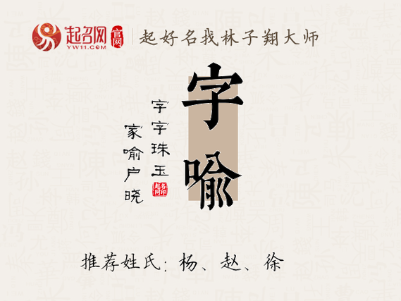 喻中文名字的来历
