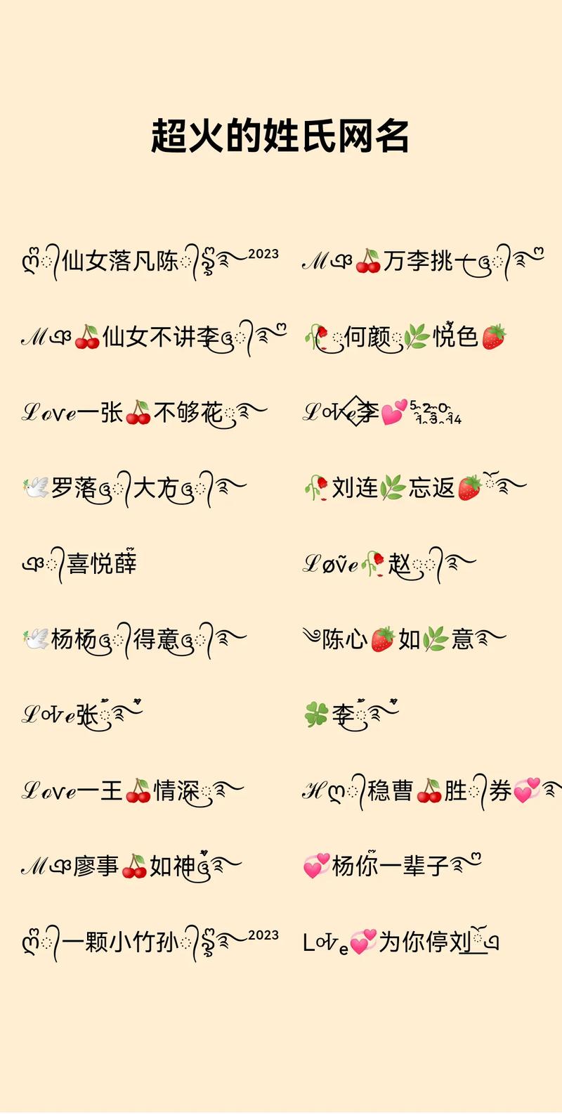 2020最新家族网名